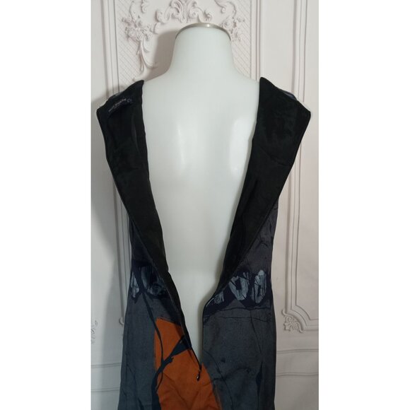 ❌ SOLD ❌ Piazza Sempione Italy Navy Midi Shift Dress Pockets Lined - Picture 2 of 7